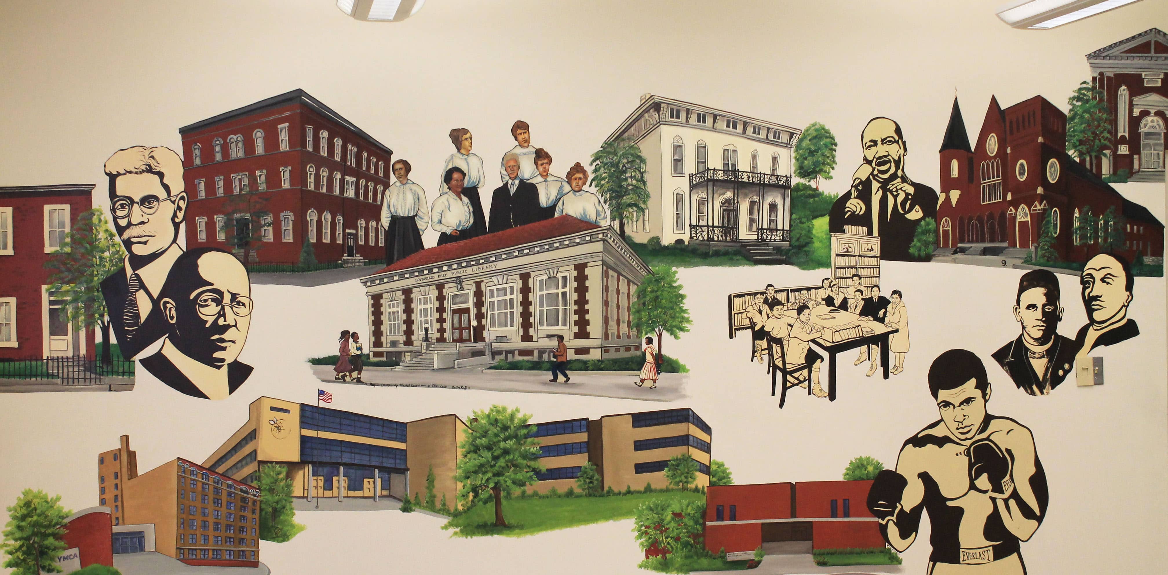 Mural commemorating Western's 90th anniversary