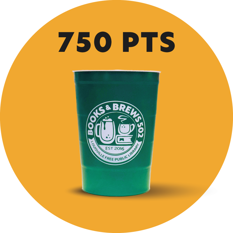 Green metal cup for 750 points
