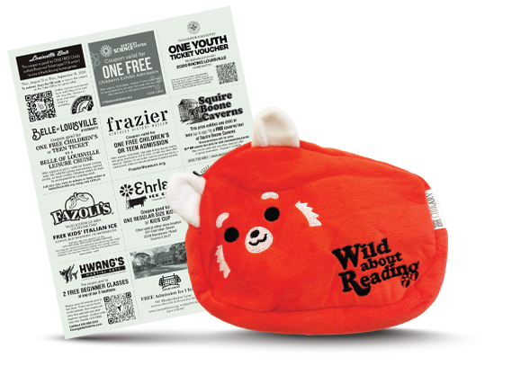 Red panda fanny pack and coupon sheet