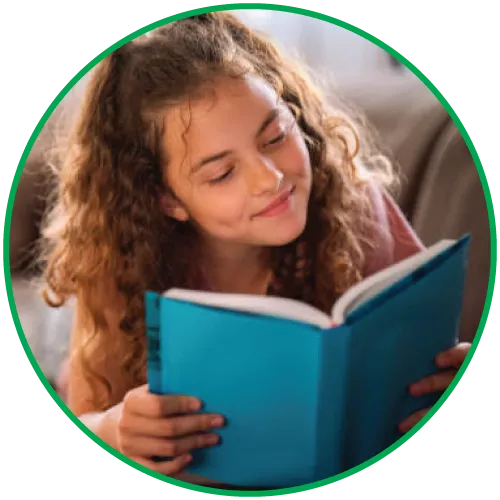 Girl reading a book