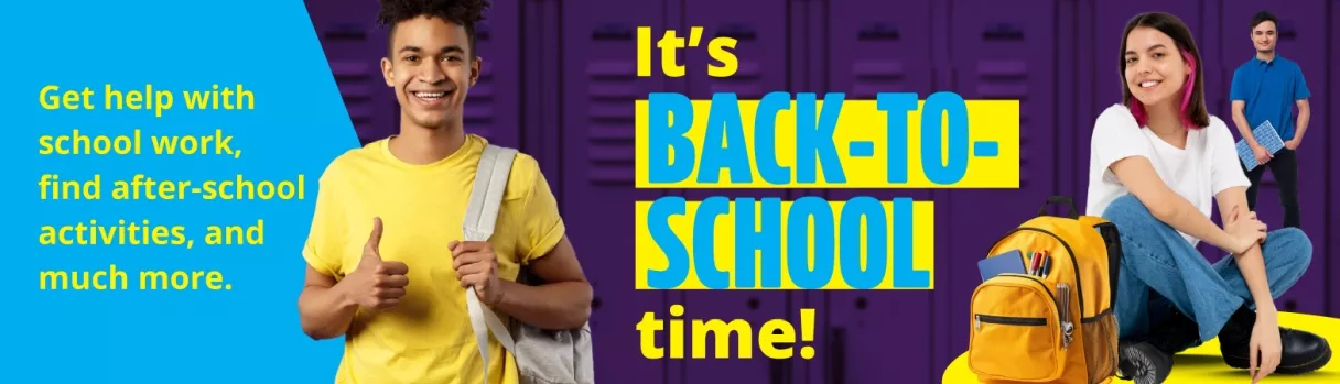 Teens with backpacks