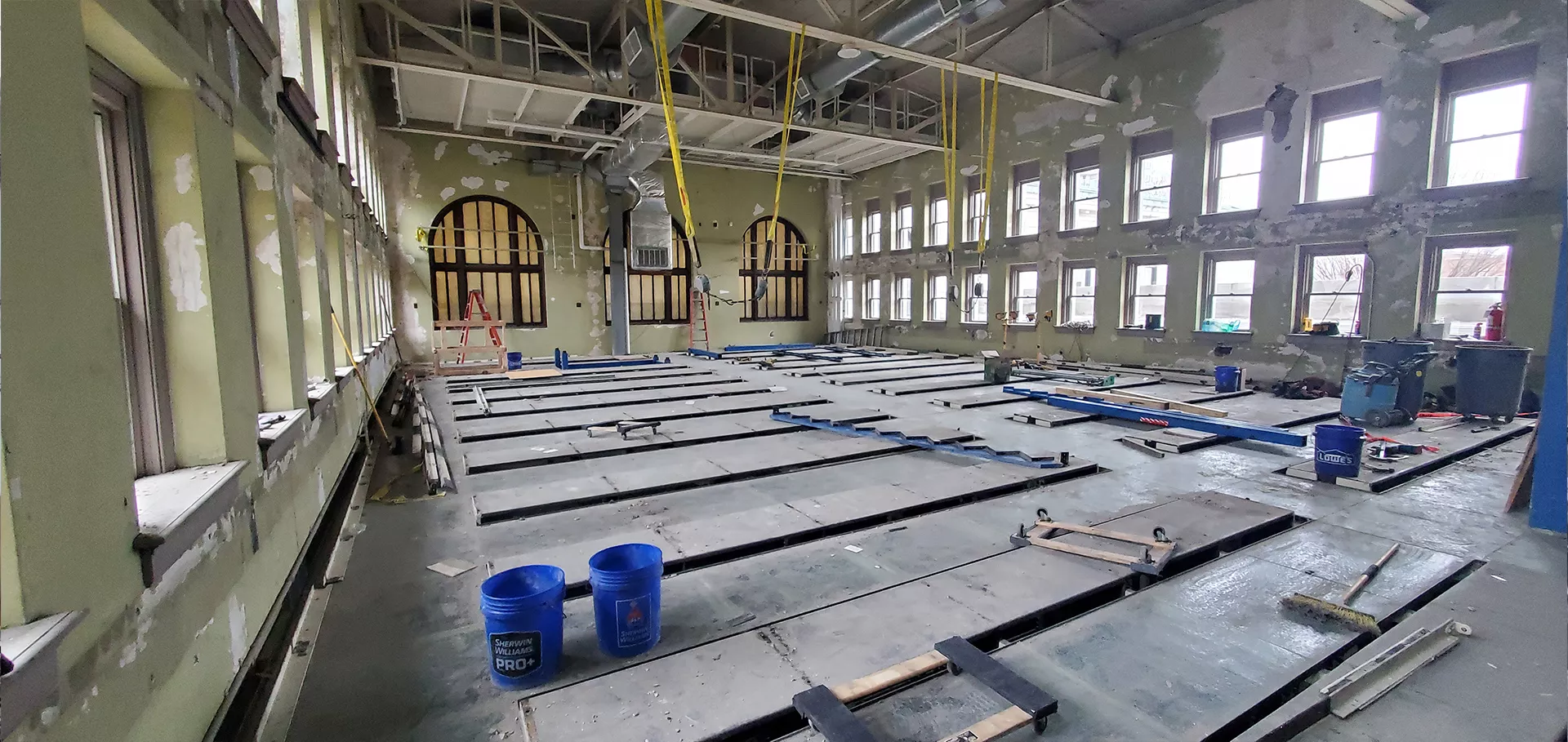 Top floor stacks removal