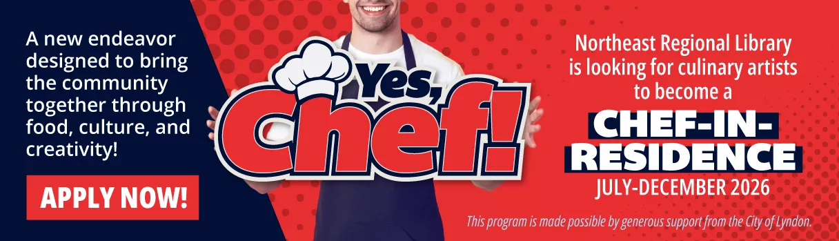 Chef with the Chef In Residence Program at Northeast Regional Library