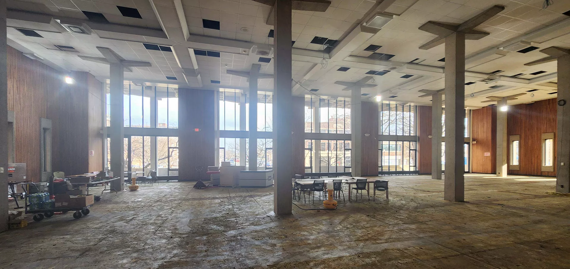 Main library First floor east side with no flooring