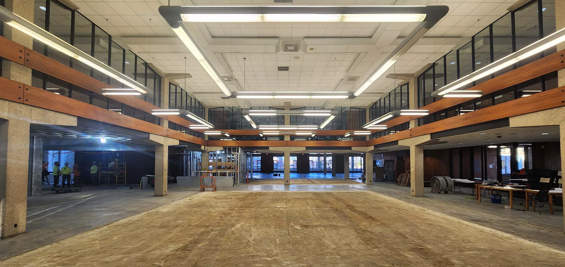 Cleared center of the Main Library's North lobby