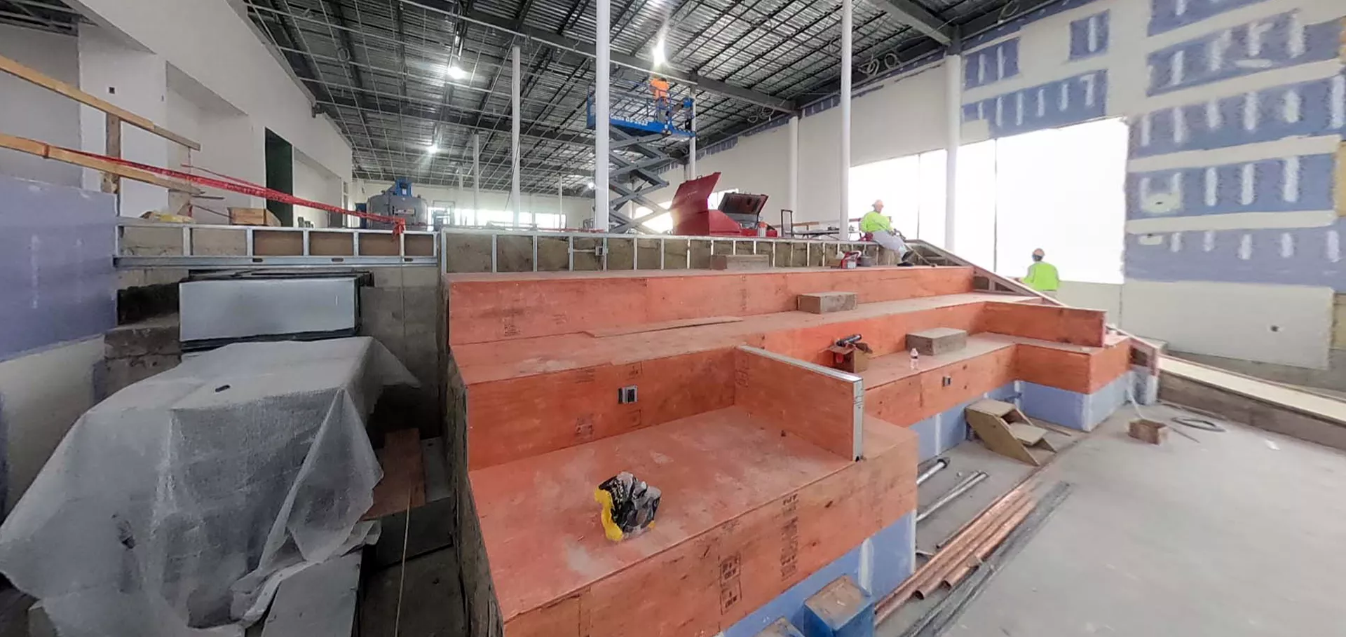 Inside view of stage seating