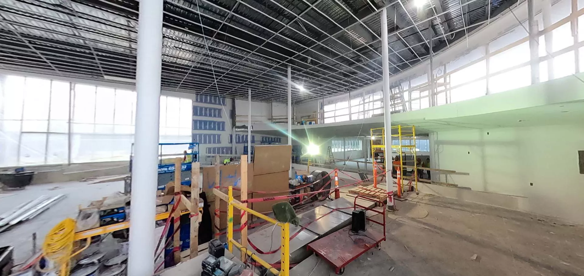 Columns inside the library