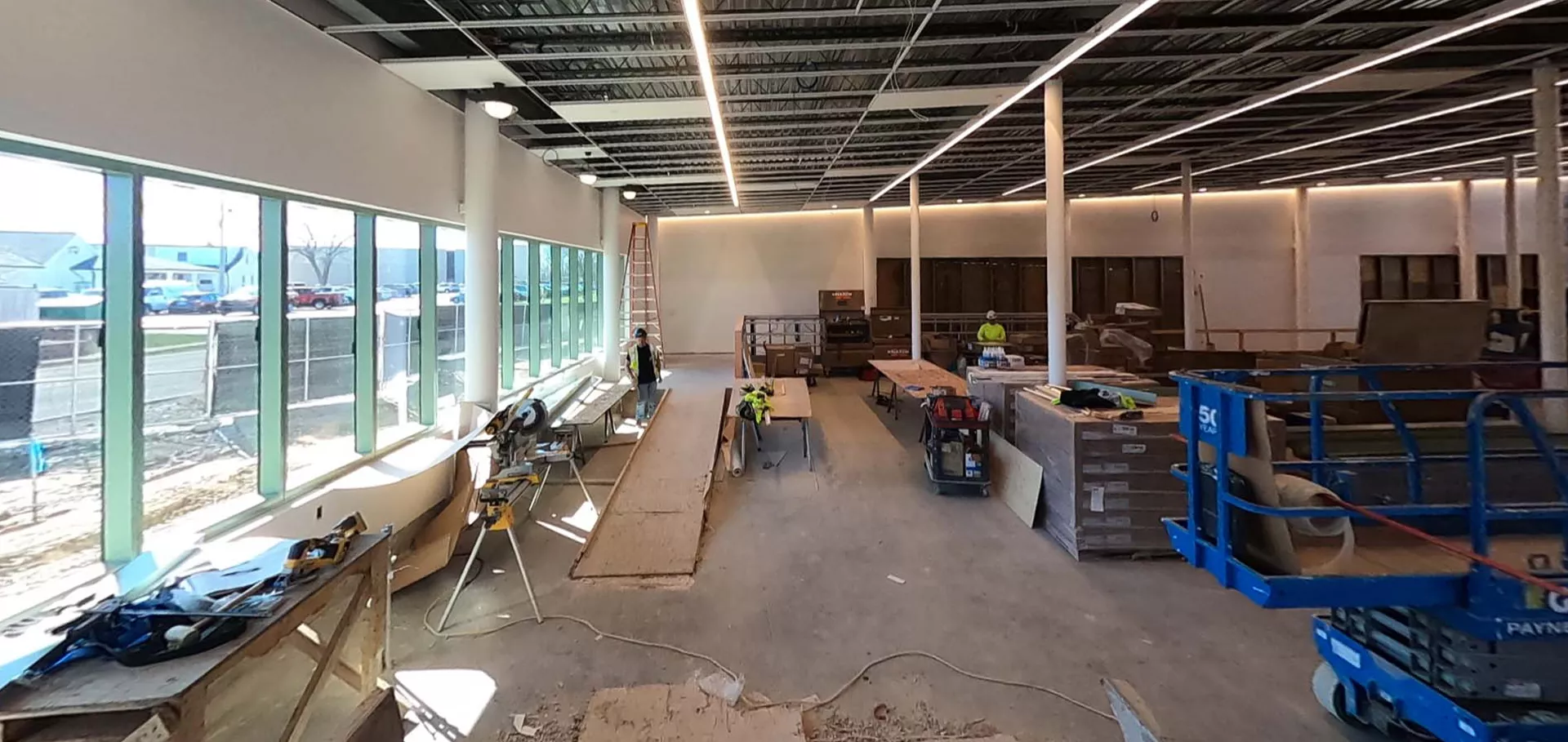 Inside view of Fern Creek with windows installed