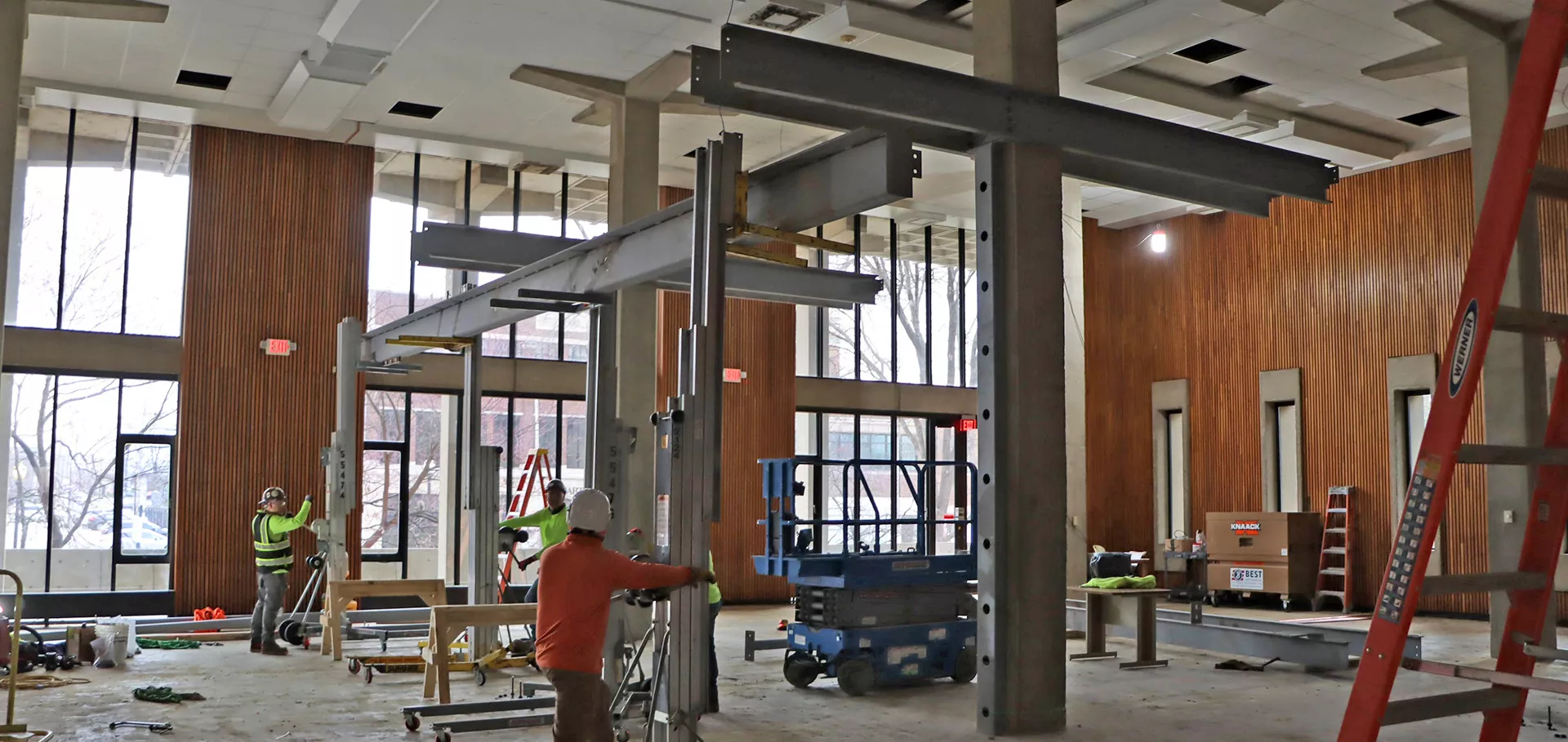 More beams being installed